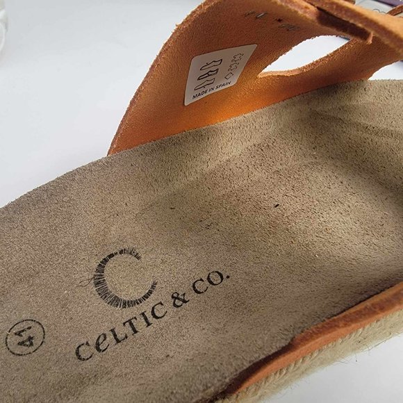 Celtic & Co. Women 41 size 10 Double Buckle Sandals Burnt Orange - Picture 10 of 13